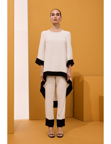 CONJ.BLUSON ASIMETRICO PANTALON