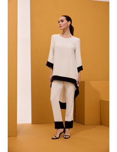 CONJ.BLUSON ASIMETRICO PANTALON