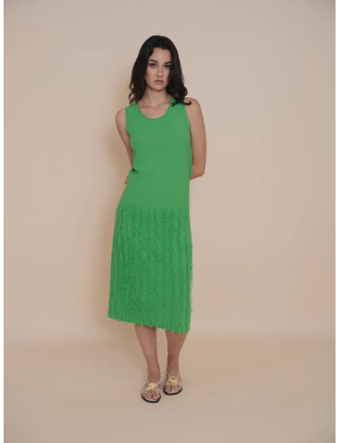 VESTIDO FLECOS ALGODÓN