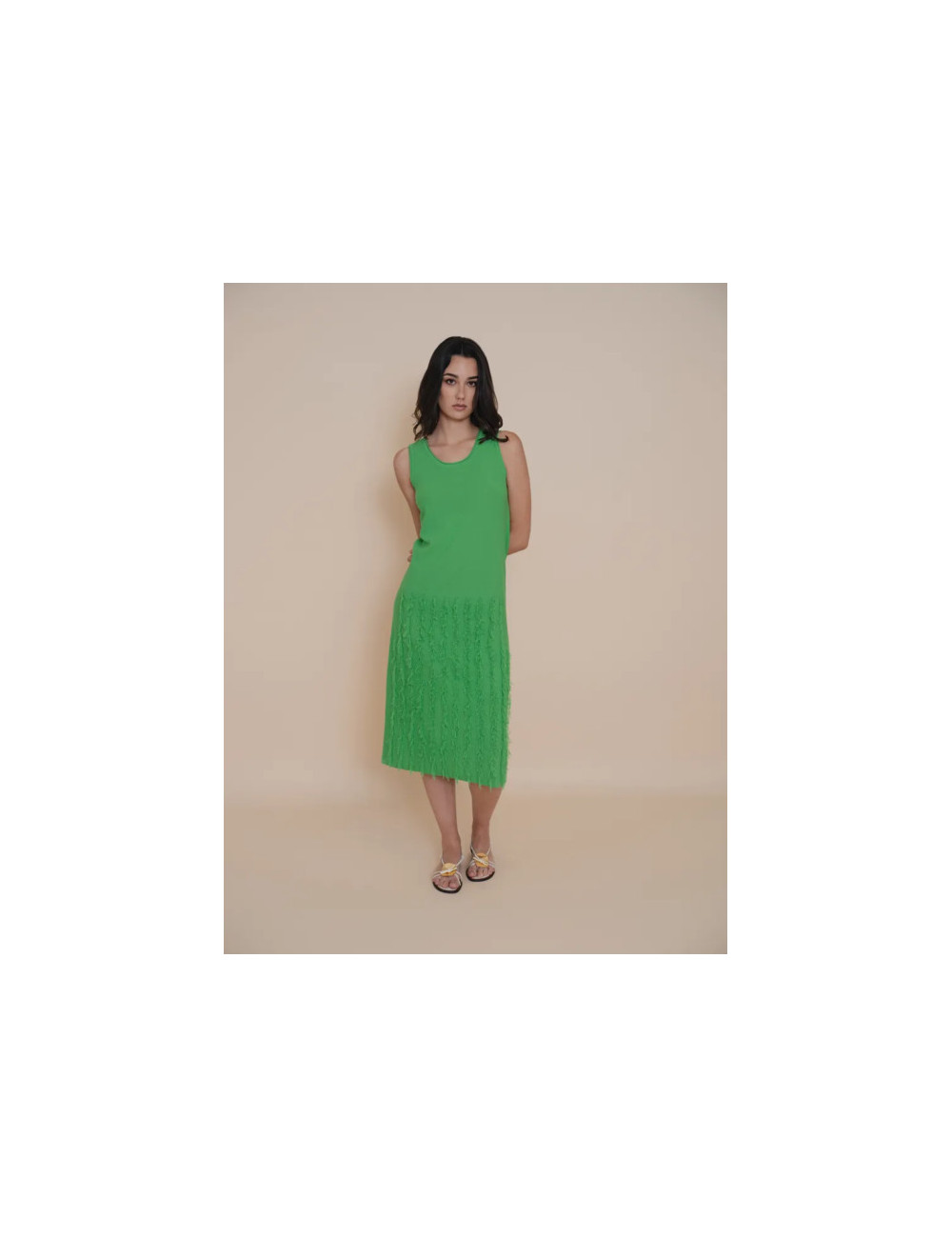 VESTIDO FLECOS ALGODÓN