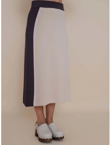 FALDA INTARSIA BICOLOR