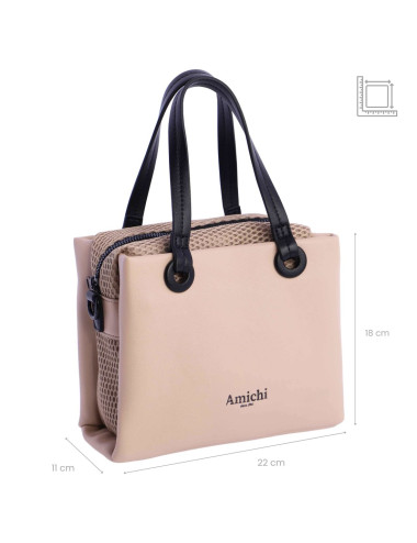 0SV5313016 BOLSO MANO C/B MARFIL