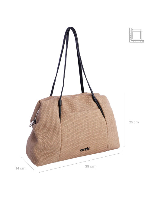 0SV2004012 BOLSO MANO C/B CAMEL
