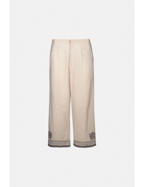 PANTALON blanco detalle