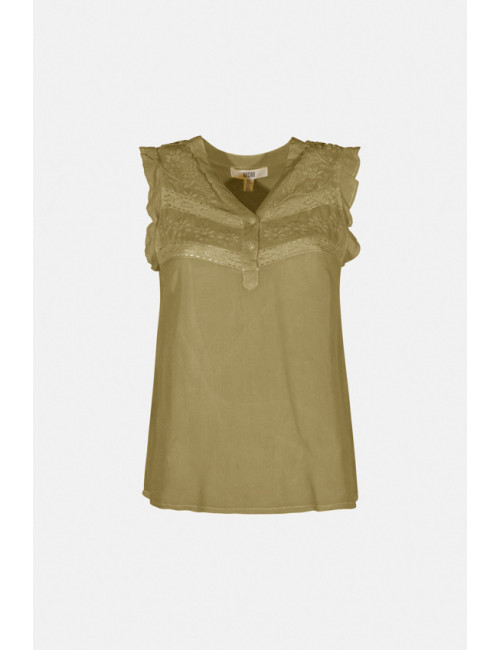 BLUSA sleevless green