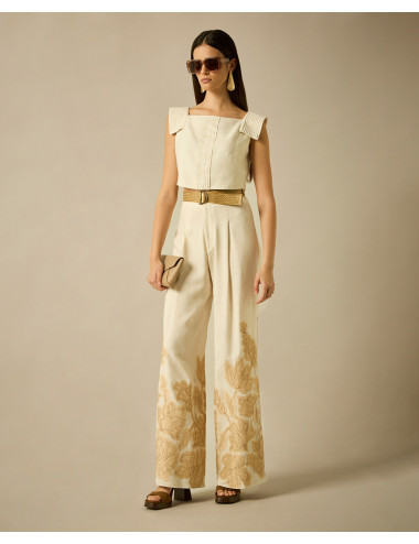 CONJUNTO RAFIA * TOP Y PANTALON/CIN