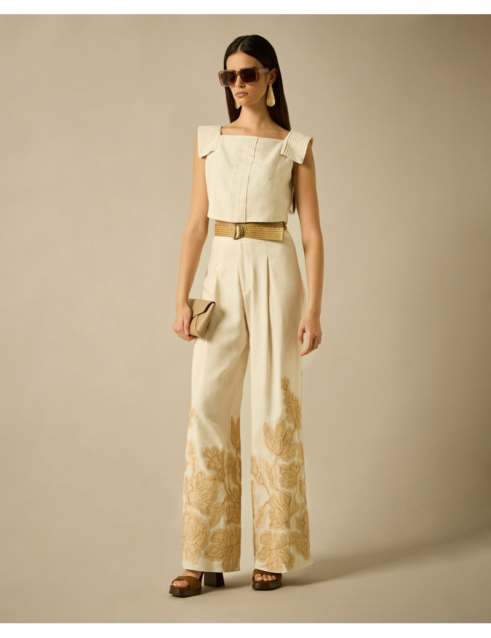CONJUNTO RAFIA * TOP Y PANTALON/CIN