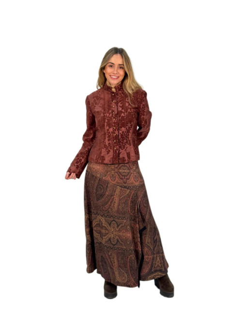 Falda Kahyra capa cachemira MARRON