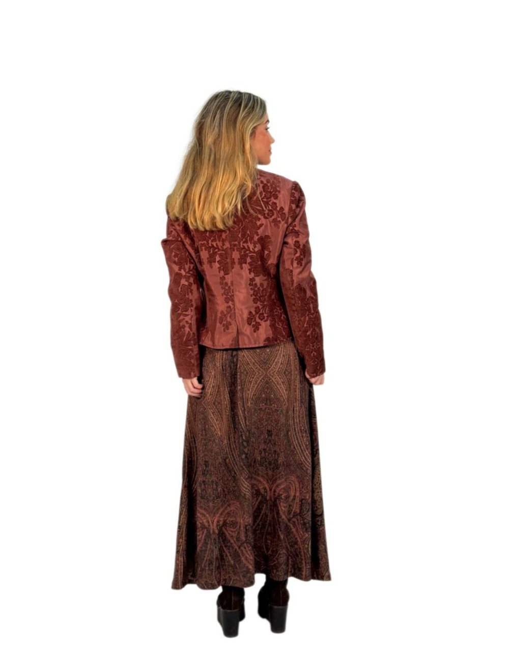 Falda Kahyra capa cachemira MARRON