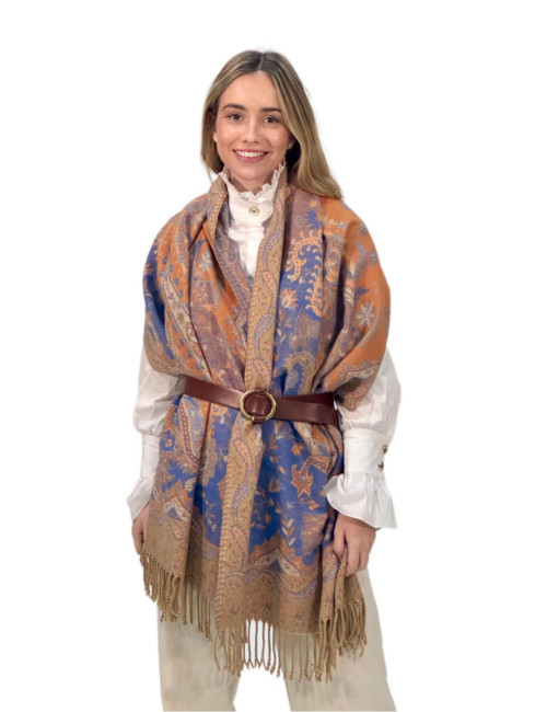 Pasmina Kahyra multicolor azul