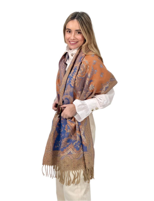 Pasmina Kahyra multicolor azul