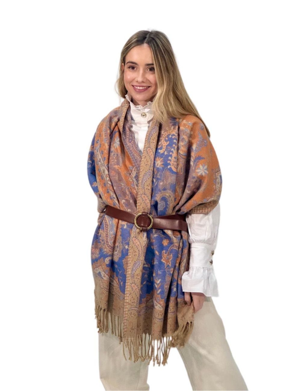 Pasmina Kahyra multicolor azul