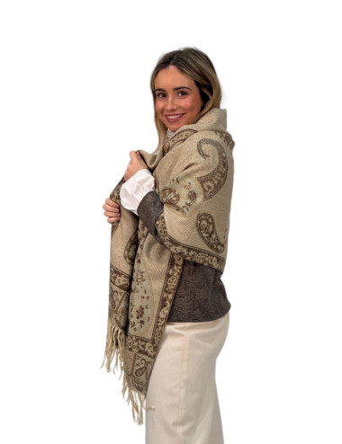 Pasmina Kahyra arabia marrón MULTICOLOR