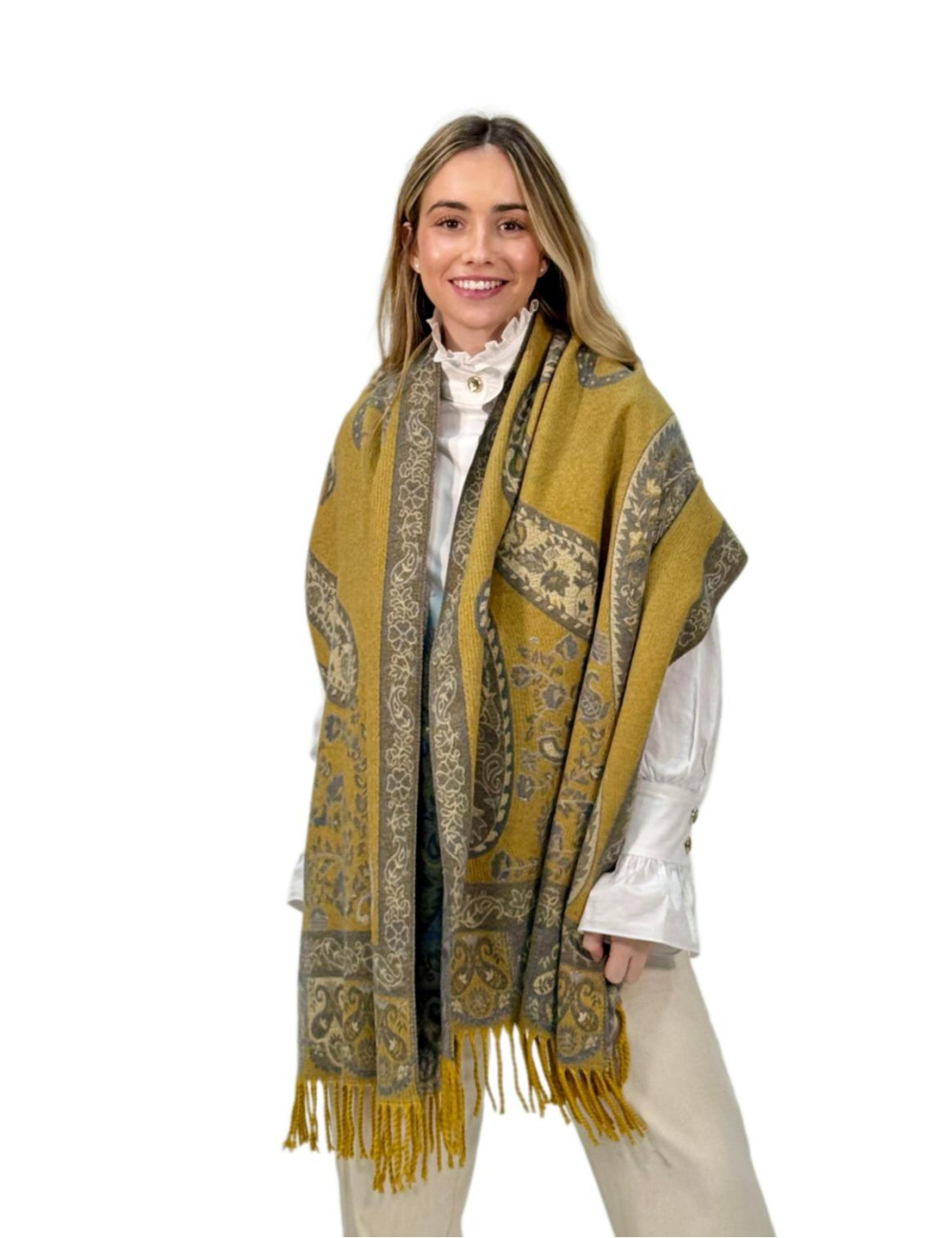 Pasmina Kahyra arabia verde MULTICOLOR