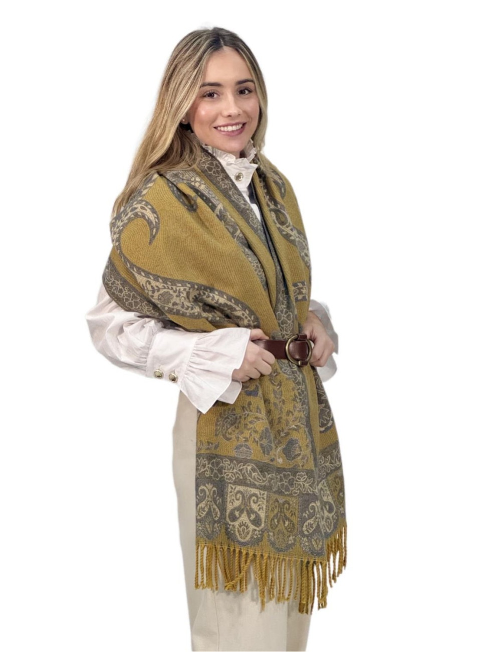Pasmina Kahyra arabia verde MULTICOLOR