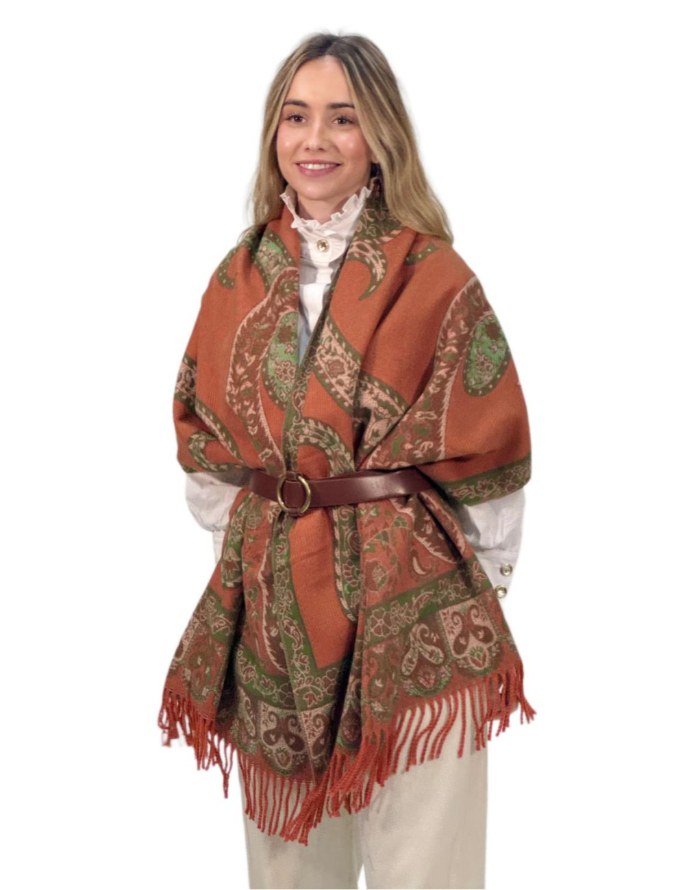 Pasmina Kahyra arabia naranja MULTICOLOR