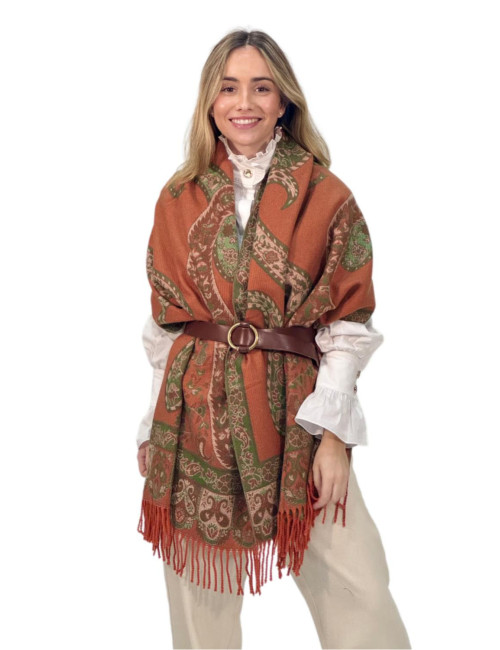 Pasmina Kahyra arabia naranja MULTICOLOR