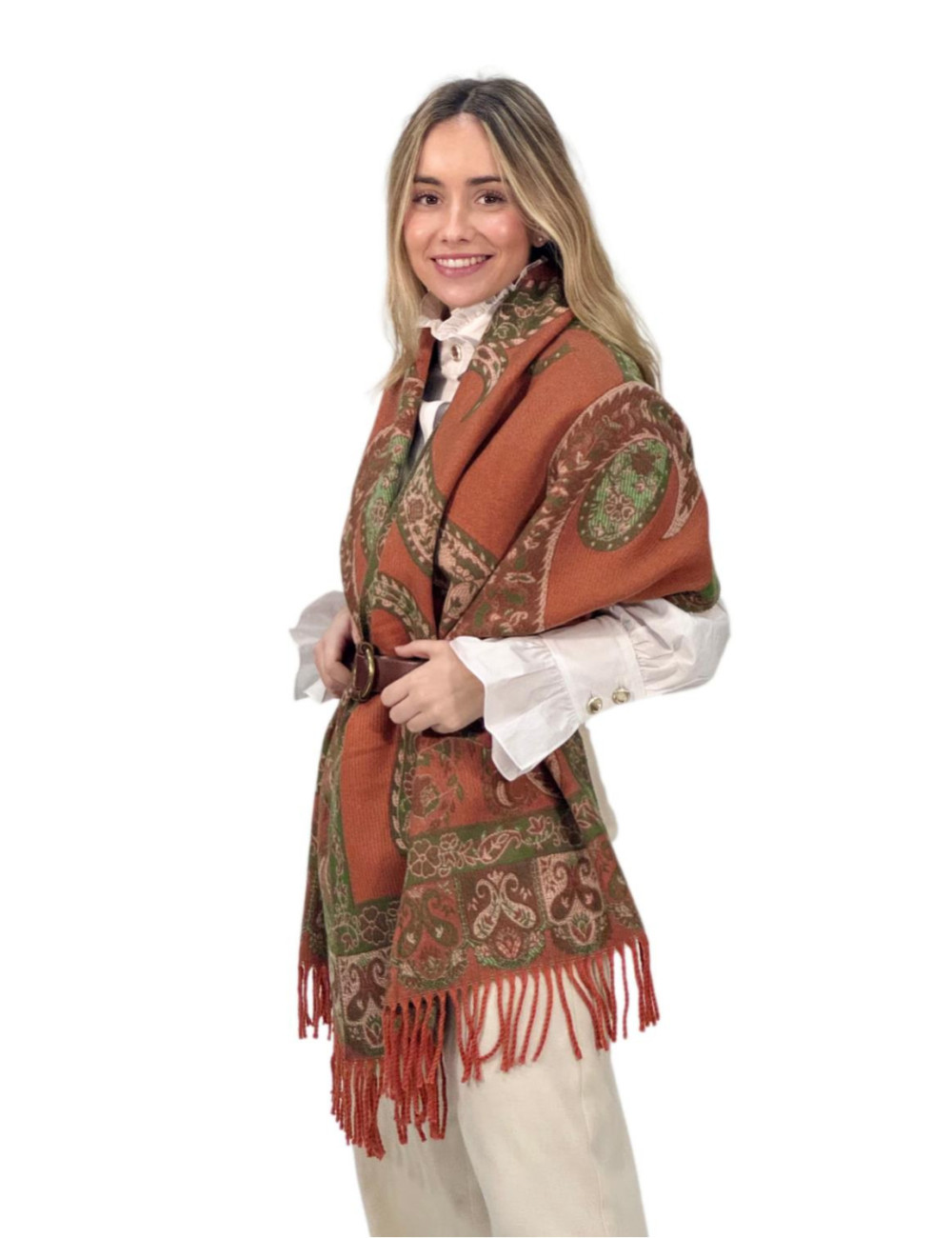 Pasmina Kahyra arabia naranja MULTICOLOR