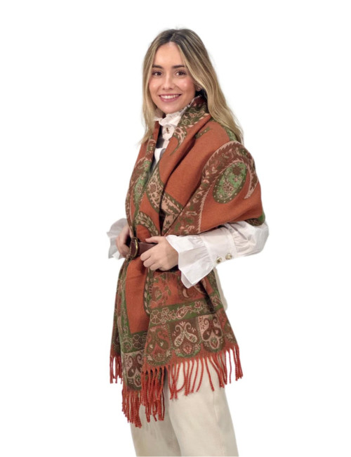 Pasmina Kahyra arabia naranja MULTICOLOR