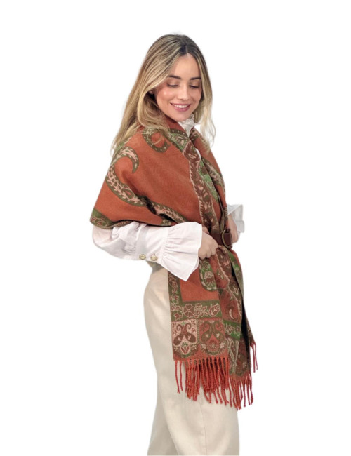 Pasmina Kahyra arabia naranja MULTICOLOR