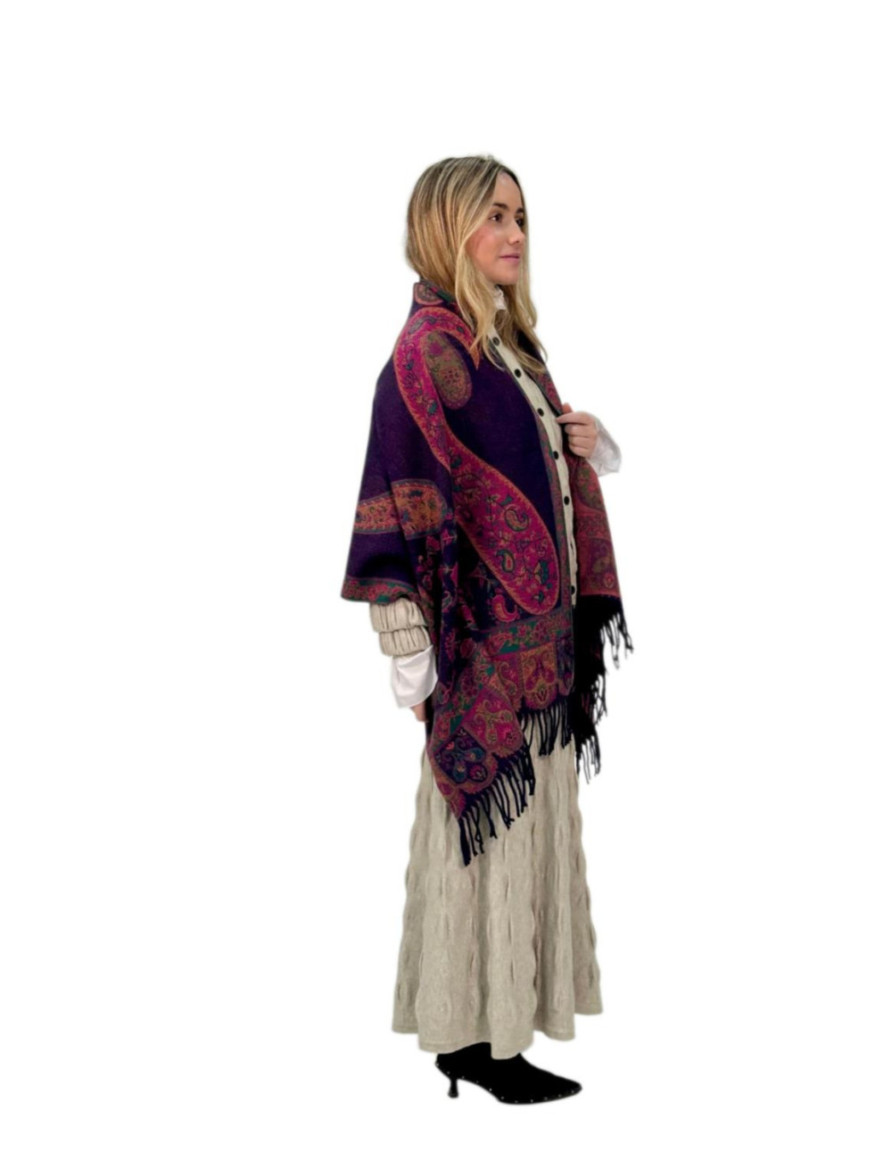 Pasmina Kahyra arabia morada MULTICOLOR