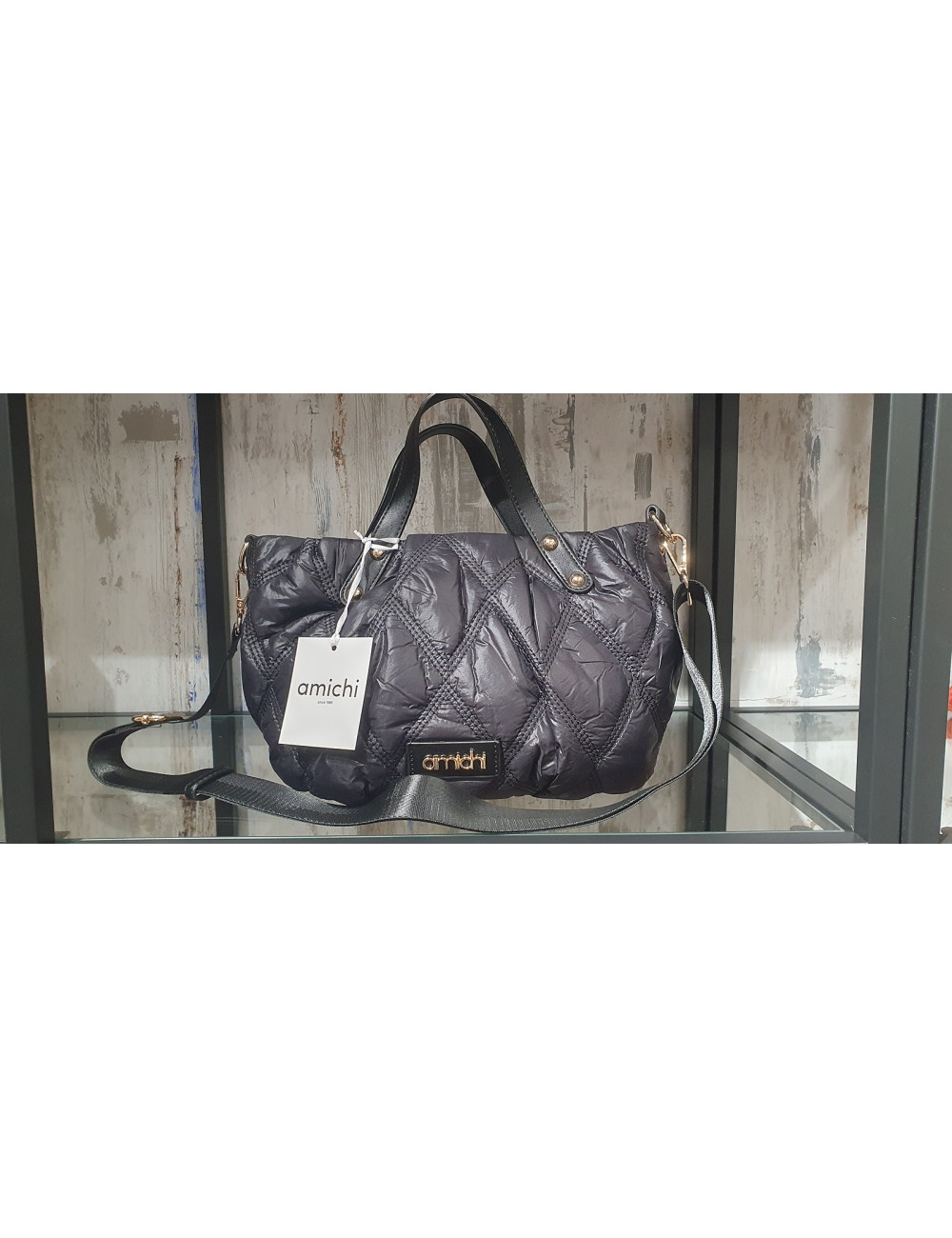 BOLSO MΑΝΟ C/B NEGRO
