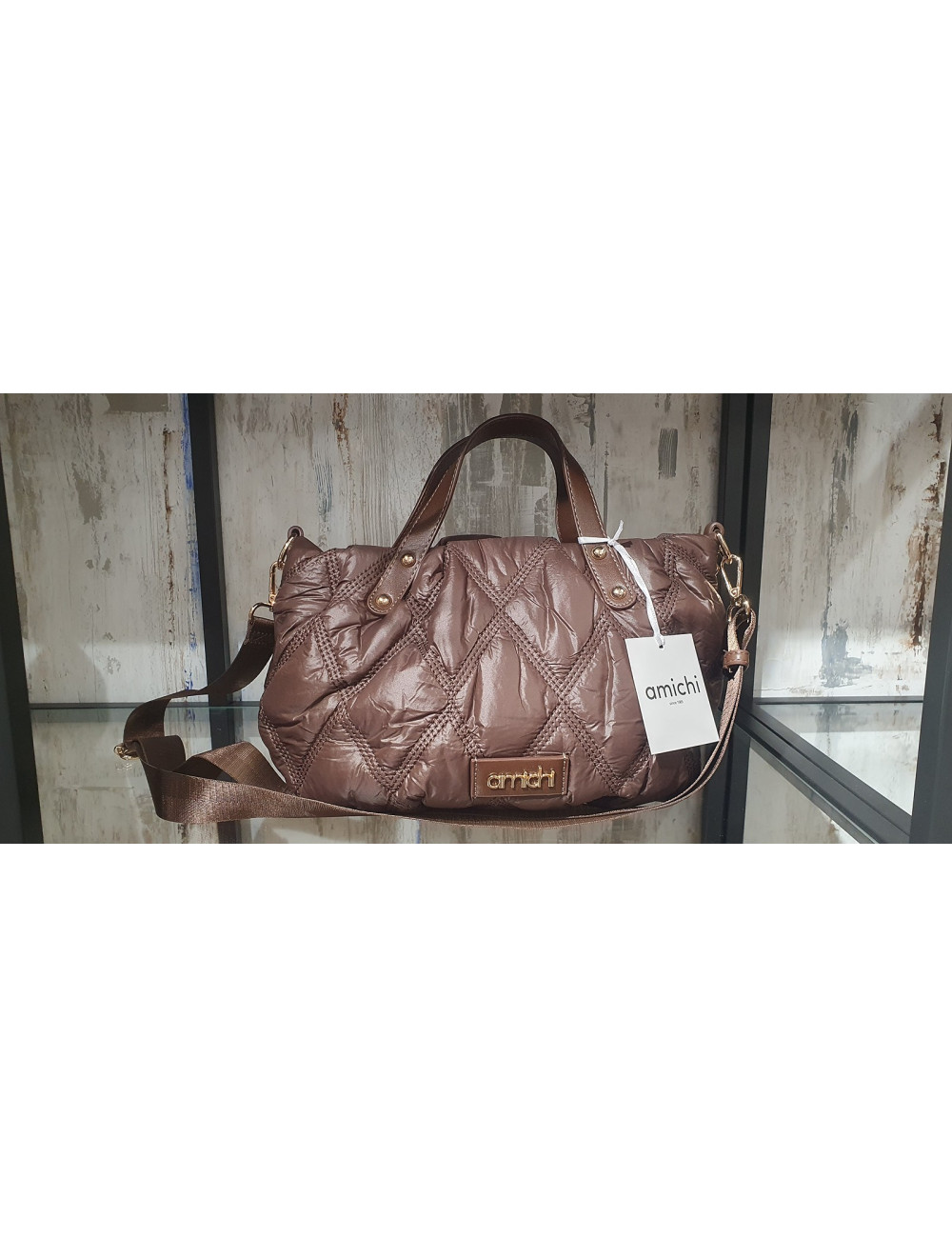 BOLSO MΑΝΟ C/B MARRON