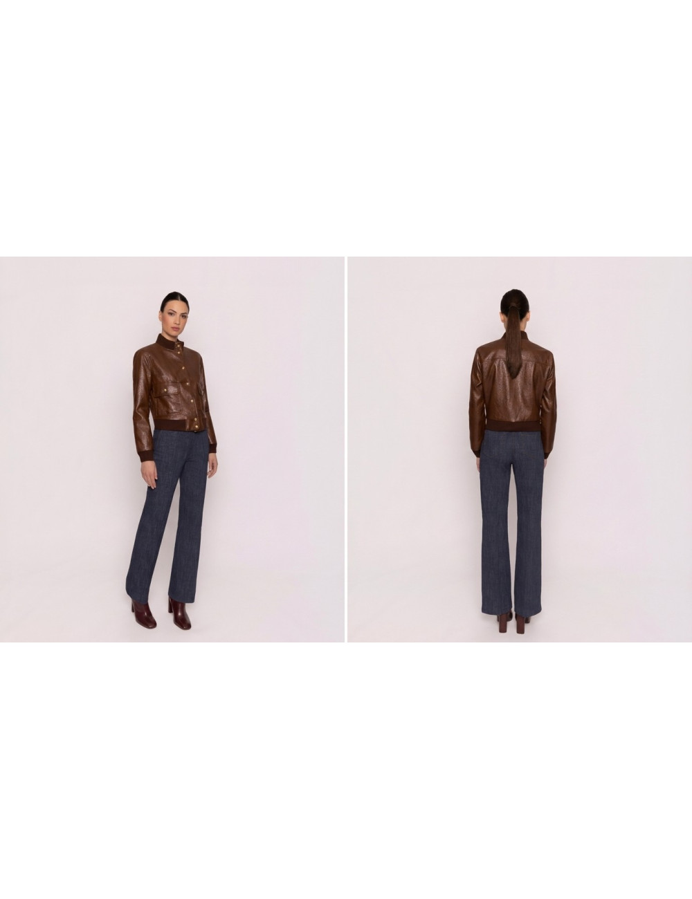 CHAQUETA PATENTES MARRON